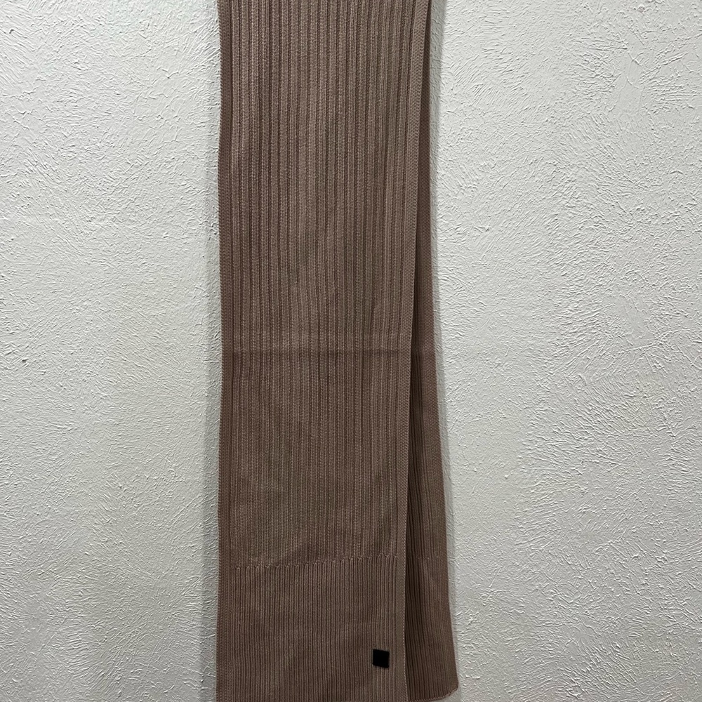 ALLSAINTS Women's Rib Mix Wool Blend Knit BLUSH Scarf ~ NWT! - Picture 2 of 6